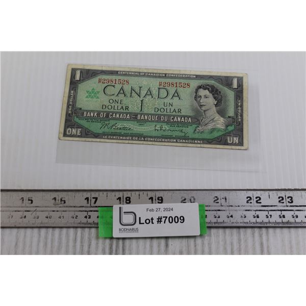 1967 Centennial $1 Canadian Bill