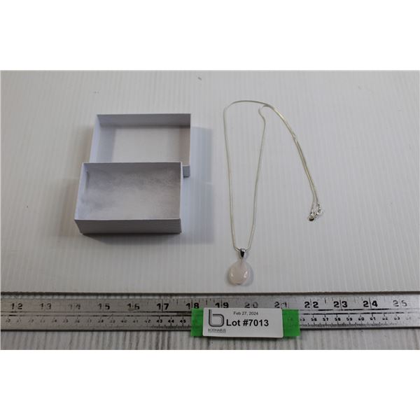 Quartz Pendant with Sterling Silver Chain - 28"