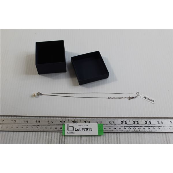 Sterling Silver Fresh Water Pearl Pendant with Chain - 18"