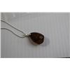 Image 4 : Rutilated Golden Quartz Pendant with Silver Chain - 18"
