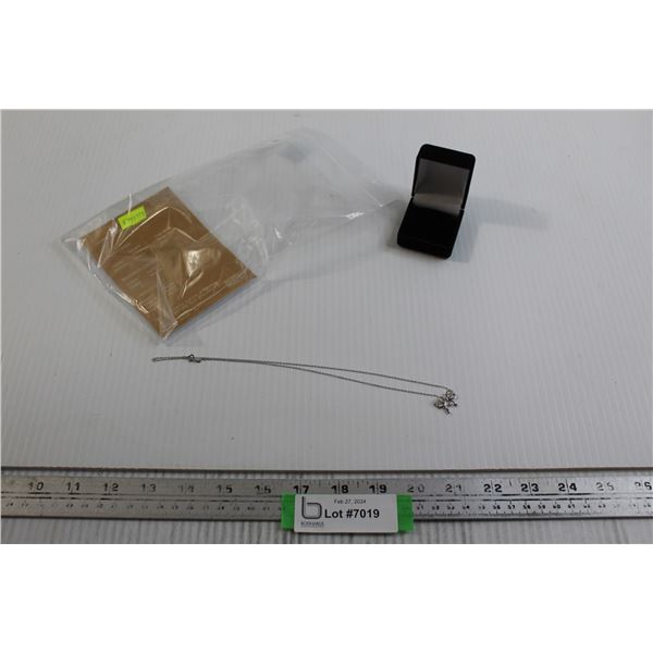 Sterling Silver Moissanite Pendant with Chain - 18"