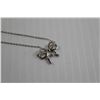 Image 2 : Sterling Silver Moissanite Pendant with Chain - 18"