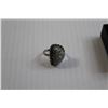 Image 2 : Sterling Silver Dendritic Opal Ring - Size 8