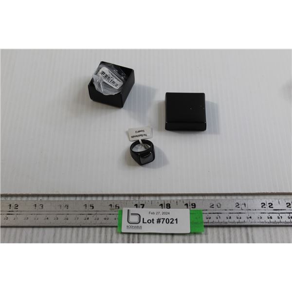 Steel Thor Black/Hematite Men's Ring - Size 12