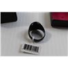 Image 4 : Champ Black Steel Howlite Men's Ring - Size 12