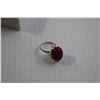 Image 2 : Sterling Silver Carnelian Ring - Size 5.5