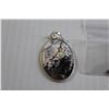 Image 2 : Dendritic Opal Pendant with Sterling Silver Chain - 20"
