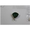 Image 4 : Green Agate Pendant with Sterling Silver Chain - 20"