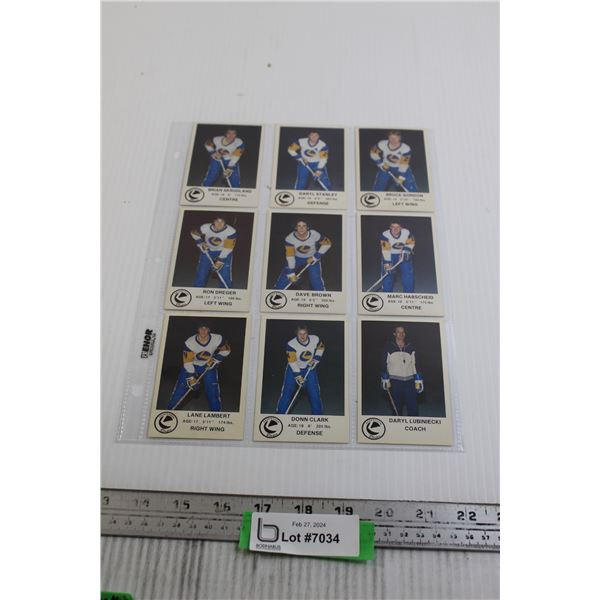 (9) 1980s Blades Cards Dave Brown Rookie Bodnarus Auctioneering