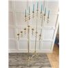 Image 1 : *(2x Bid Price) Pair of Metal Decorative Candleholders with Folding Racks - 50"