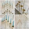 Image 2 : *(2x Bid Price) Pair of Metal Decorative Candleholders with Folding Racks - 50"