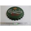 Image 1 : Carlsberg Beer Bottle Cap Decoration - 16 1/2"