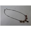 Image 4 : Vintage Necklace w/Red & Clear Stones
