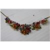 Image 2 : Vintage Necklace w/Flowers & Multi Colored Stones