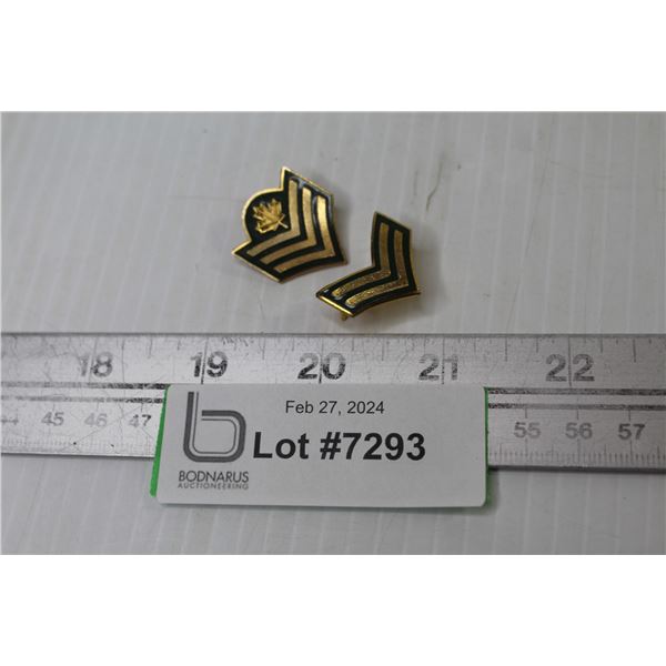 1984 Lapel Pin Canadian Forces Chevron (A-18) - Lapel Pin Canadian Forces Chevron (A-74)