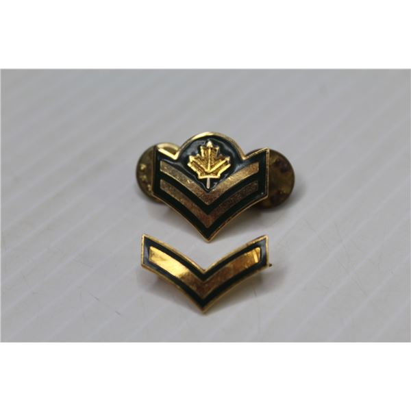 1984 Lapel Pin Canadian Forces Chevron (A-18) - Lapel Pin Canadian Forces Chevron (A-74)