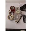 Image 2 : Part Rolls of Tape (Tuck Tape, Duck Tape, Tin Tape, Masking Tape), Emery Cloth, Mole Trap, Drill Gau