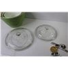 Image 8 : (4) Mixing Bowls - (2) Glass Lids - Measuring Spoons - Bottle Opener