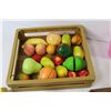Image 5 : Plastic Cups - Box of Children's Tea Set - Plastic Basket of Plastic Fruit