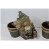 Image 3 : (2) Ceramic Pottery Plant Pot Gnome (NIB)