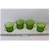 Image 1 : (4) Duralex Green Glass Cups - Made in France