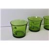 Image 2 : (4) Duralex Green Glass Cups - Made in France