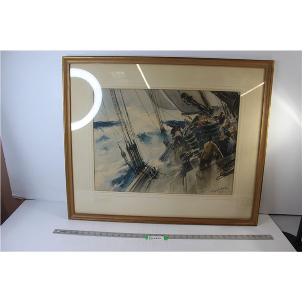 *Sailors at Sea Picture - By Sessions - 34"x 28" - CANNOT SHIP, OVERSIZED