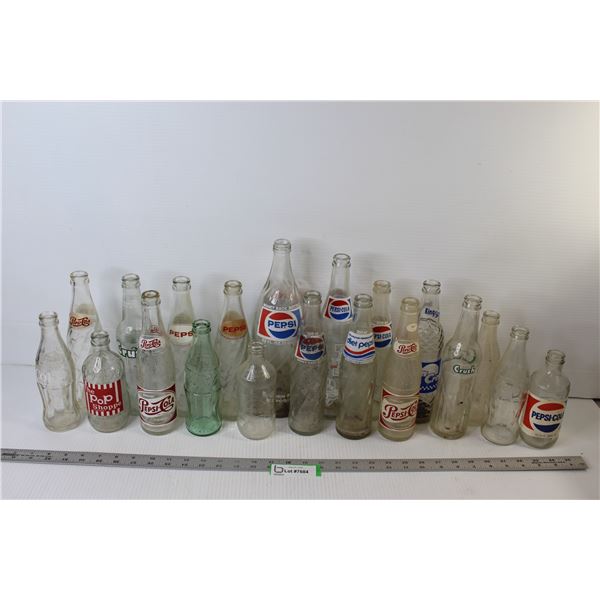 (20) Pepsi & Pepsi Co. Glass Bottles