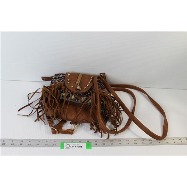 Suede Western Purse w/Strap