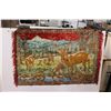 Image 1 : Deer Scenery Wall Art Rug - 54"x36"