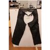 Image 1 : Leather Motorcycle Chaps - Size XL - Women's