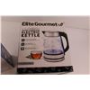 Image 2 : Elite Gourment 1.7L Glass Cordless Electric Kettle (New in Box) & LED Wireless Charging Speaker (New