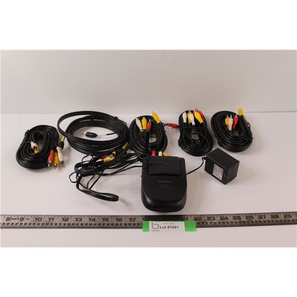 (5) Audio, Visual TV Cords, & RadioShack Wireless Video Receiver