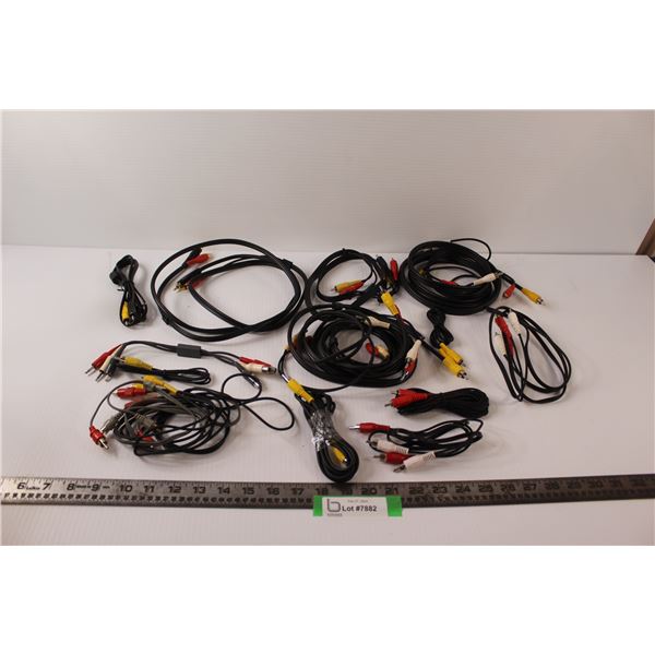 (12) Audio, Visual TV Cords, Misc.