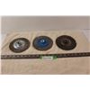 Image 1 : (3) Bench Grinder Steel Brush Wheels - 6"