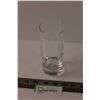 Image 1 : Clear Glass Vase - 6"x2.5" - Has Chip At Top