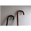 Image 4 : (2) Wooden Canes with Rubber Tips - 33 1/2" and 37"