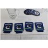 Image 6 : NHL Winnipeg Jets Metal Ice Bucket and Coasters, (3) Beer Glasses, (4) Canucks Beer Cozies