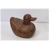 Image 6 : (2) Wooden Ducks - Ceramic Dog - Stone Type Statue - Carved Wooden Lion
