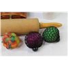 Image 2 : Metal Movie Reel - Rolling Pin - Small Wooden Trinket Box - Ceramic Drinking Cup - Skull Glove - Squ