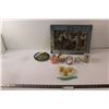 Image 1 : Tempered Glass "Deer" Cutting Board, Various Candle Holders & Candles, Pot Holder