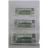 Image 5 : (3) 1973 Uncirculated Sequential $1 Canadian Bills