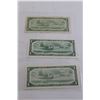 Image 5 : (3) 1954 Centennial Canadian $1 Bills with Serial Number