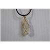 Image 2 : Quartz Wire Wrapped Pendant with Fashion Cord