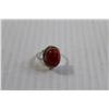 Image 2 : Sterling Silver Carnelian Ring - Size 5.5