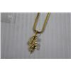 Image 2 : Rosita Gold Plated Chain (16") with Flower Pendant