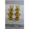 Image 1 : (6) Vintage Amber Glass Cups