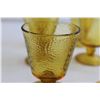 Image 3 : (6) Vintage Amber Glass Cups
