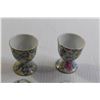 Image 3 : Pair of Porcelain Egg Salt and Pepper Shakers