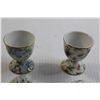 Image 3 : Pair of Porcelain Egg Salt and Pepper Shakers